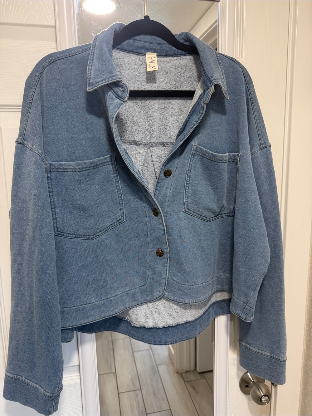 Daisy Washed Denim Blue Overshirt Blazer